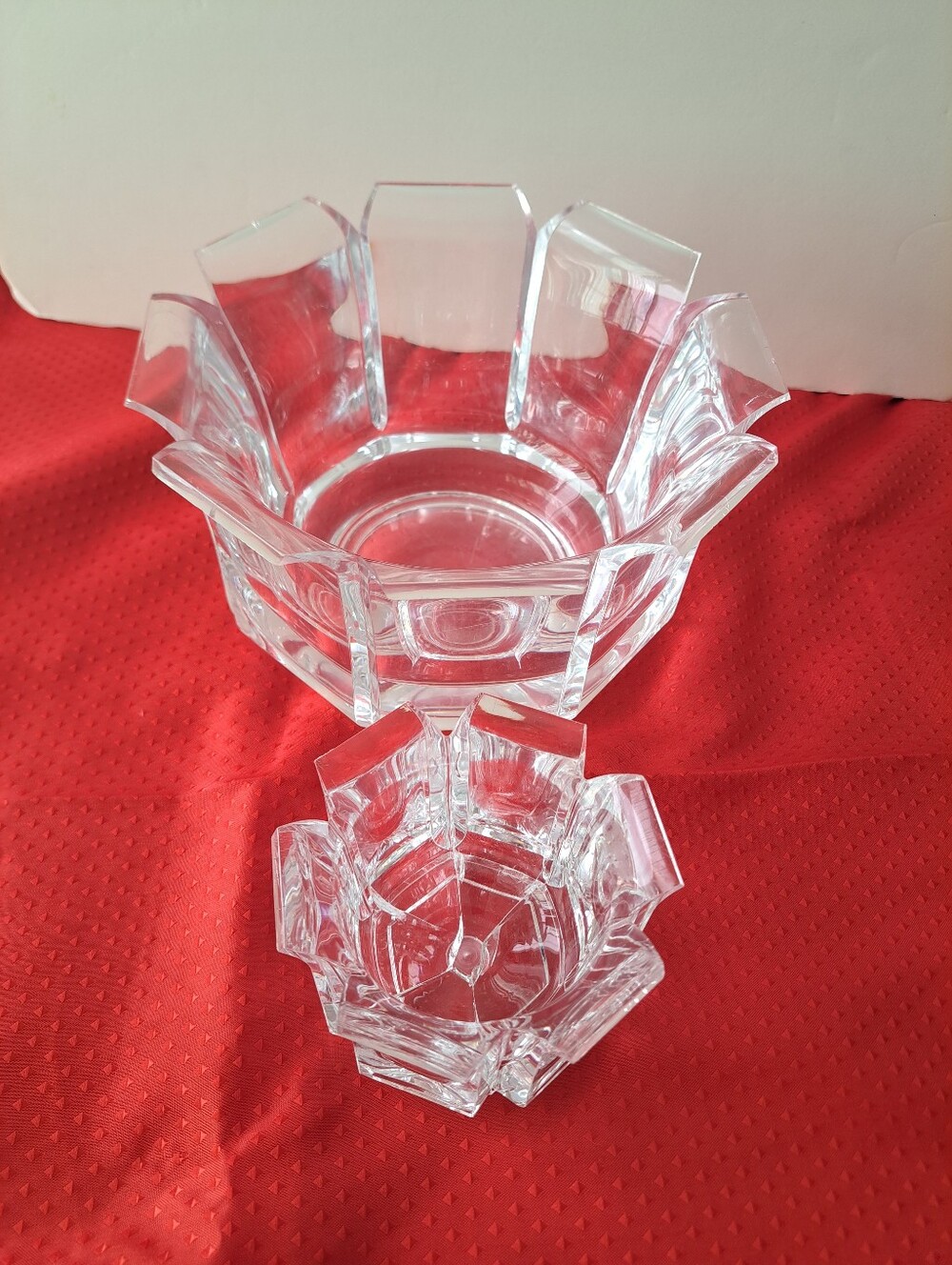 Vintage 1970s clear Lucite Regal Bolws -  Set 2 Modern Of Grainware *Not Glass*
